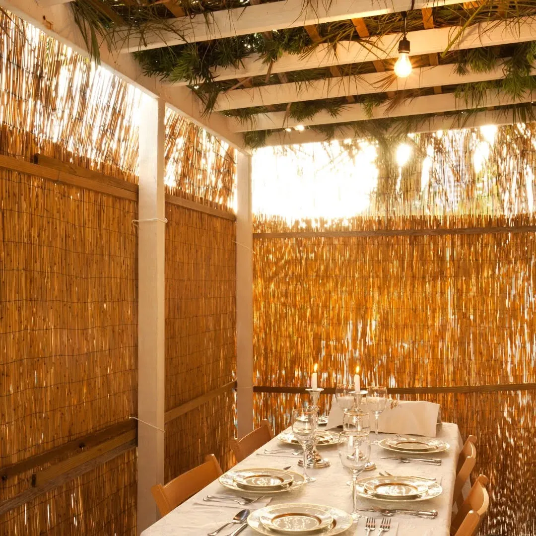 The sukkah the Muzeon team built for Sukkot at its new home on Strada Tipografiei 25