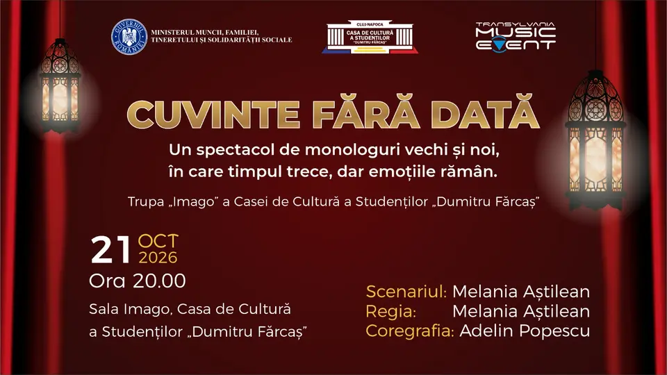 Spectacol teatru „CUVINTE FĂRĂ DATĂ" · TRUPA IMAGO