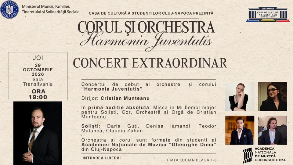CONCERT EXTRAORDINAR · CORUL ȘI ORCHESTRA „HARMONIA JUVENTUTIS”