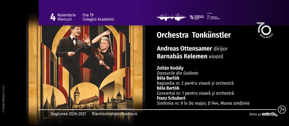 Concert extraordinar · Orchestra Tonkünstler, Andreas Ottensamer și Barnabas Kelemen