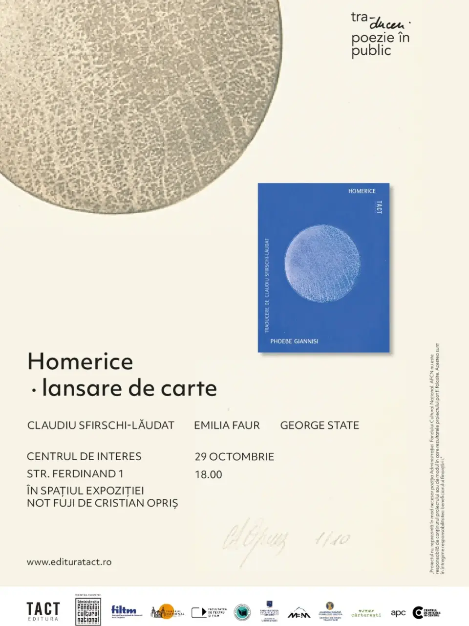 HOMERICE · Lansare de carte